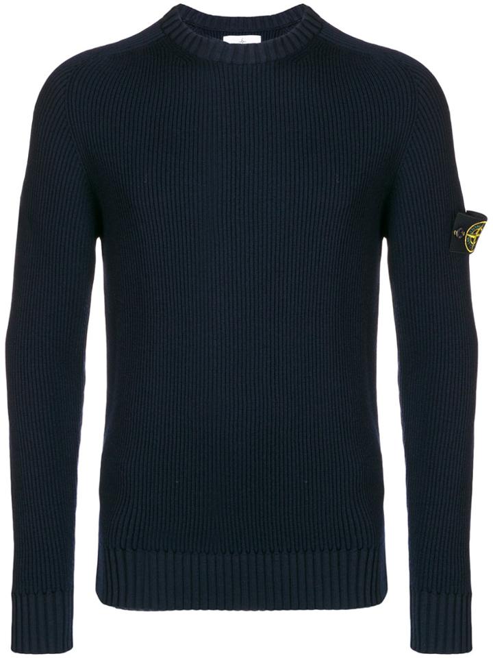 Stone Island Ribbed Sweater - Blue