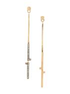 Polina Sapouna Ellis 14kt Gold Antithesis Diamond Earrings - Metallic