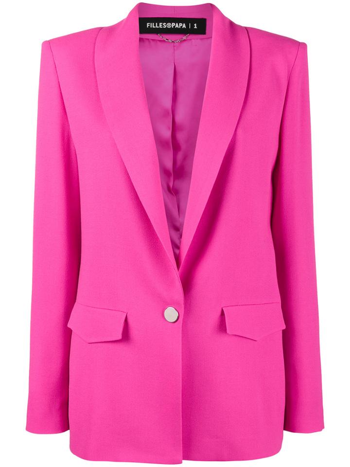 Filles A Papa Oversized Suit Jacket - Pink & Purple