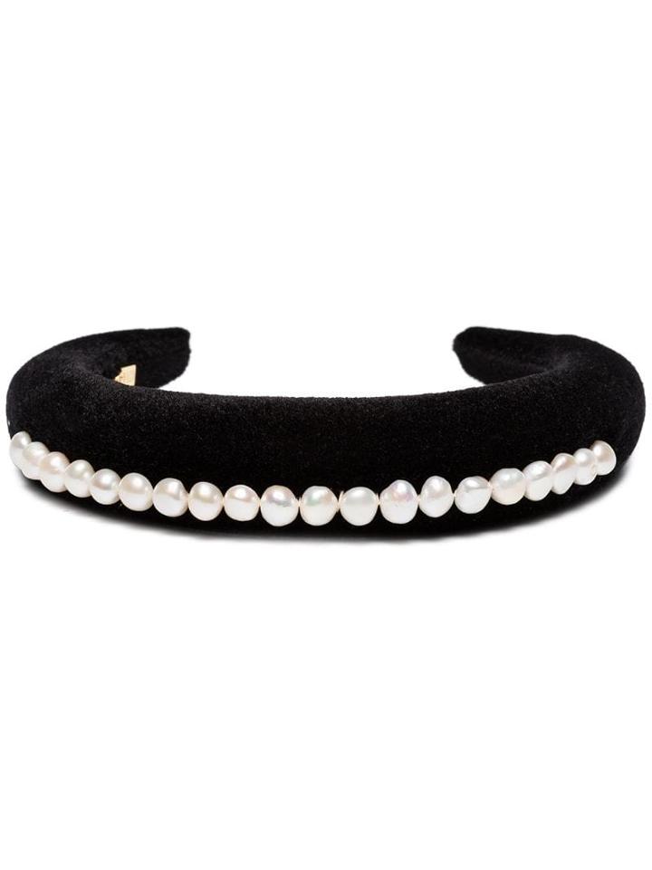 Wald Berlin Pearl-embellished Headband - Black