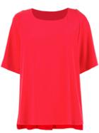 Alberto Biani - Coral Blouse - Women - Polyester/triacetate - 44, Red, Polyester/triacetate