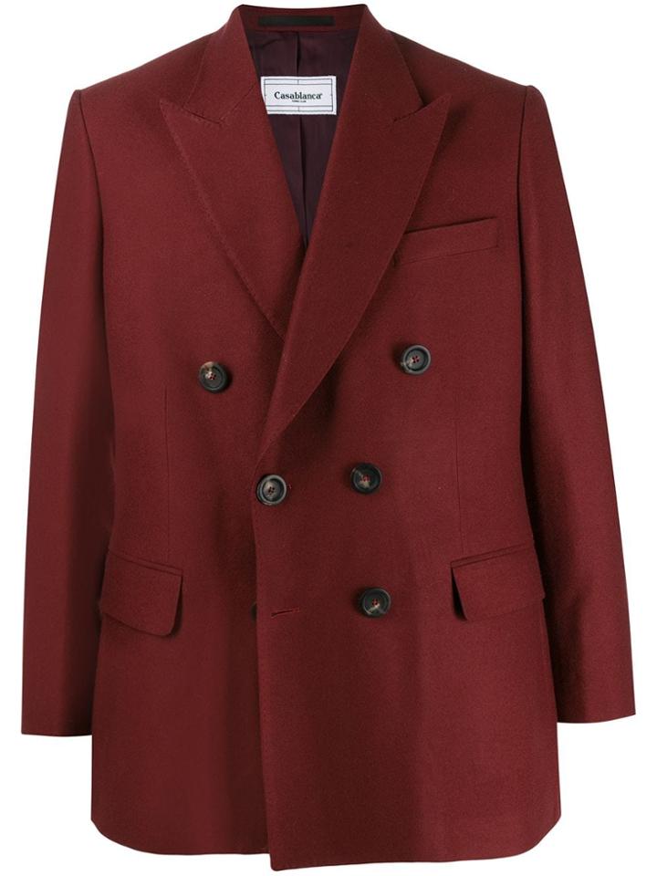 Casablanca Double Breasted Blazer - Red