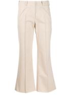 Jejia Pipe-trim Flared Trousers - Neutrals