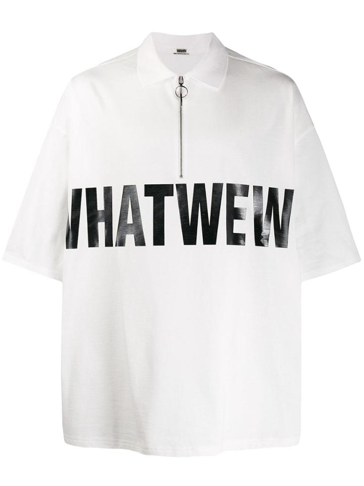 Wwwm Slogan Polo Shirt - White