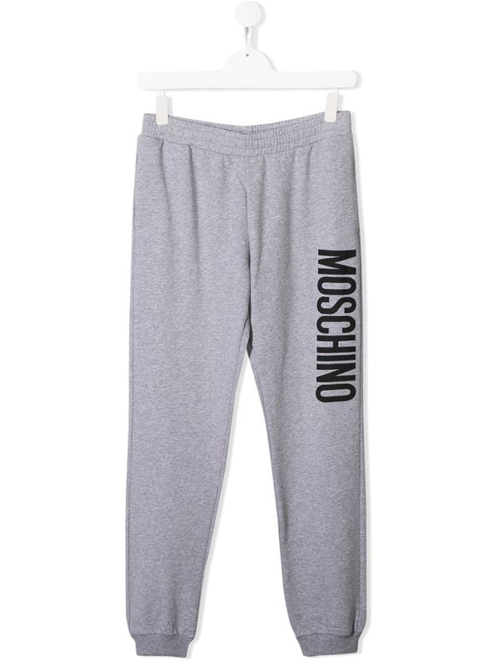 Moschino Kids Logo Printed Sweatpants - Grey
