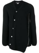 Comme Des Garçons Homme Plus Asymmetric Buttoned Cardigan - Black