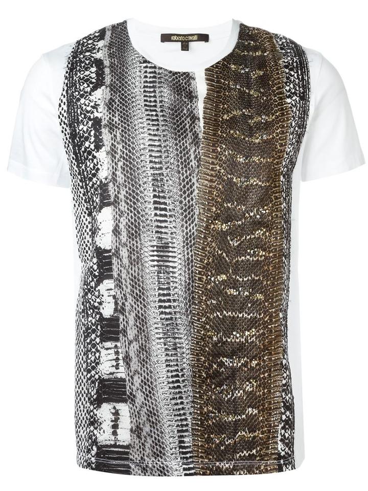Roberto Cavalli Swarosvski Snake T-shirt