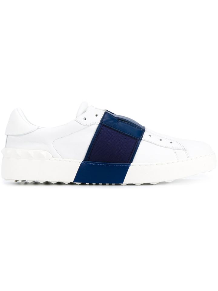 Valentino Valentino Garavani White Navy Open Sneakers