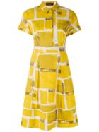 Piazza Sempione - Robe Shirt Dress - Women - Cotton/spandex/elastane - 42, Women's, Yellow/orange, Cotton/spandex/elastane