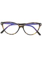 Tom Ford Eyewear Tortoiseshell Cat Eye Glasses - Brown