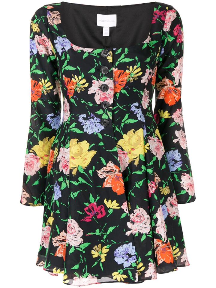 Alice Mccall Floral Picasso Mini Dress - Black
