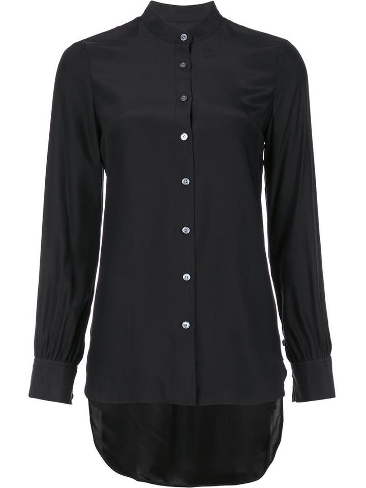 Frame Denim Button Down Shirt, Women's, Size: Xs, Black, Silk