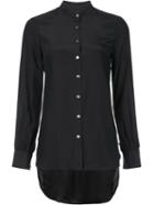Frame Denim Button Down Shirt, Women's, Size: Xs, Black, Silk