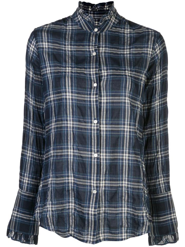 Nili Lotan Plaid Long-sleeve Shirt - Blue