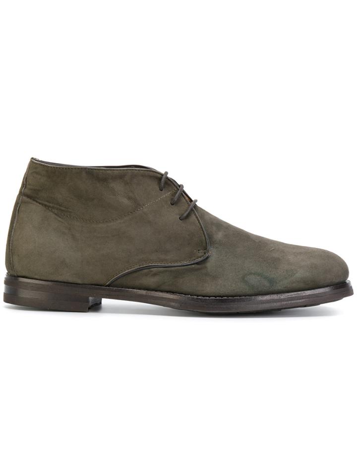 Andrea Ventura Hi-top Lace Up Oxford Shoes - Green