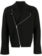 Issey Miyake - Knitted Biker Jacket - Men - Cotton/nylon - 1, Black, Cotton/nylon