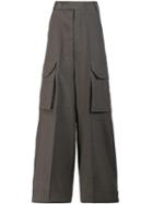 Rick Owens 'firbanks' Cargo Trousers, Men's, Size: 48, Grey, Linen/flax/virgin Wool