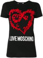 Love Moschino - Branded T-shirt - Women - Cotton - 38, Black, Cotton