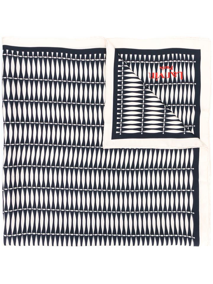 Lanvin 'graphique' Print Scarf - Black