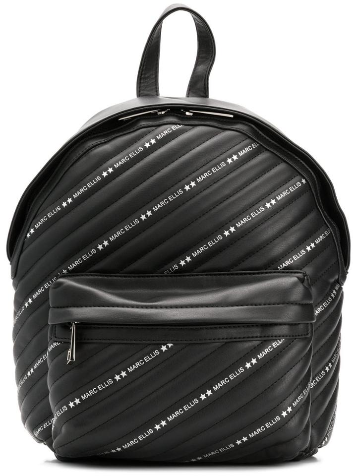 Marc Ellis Logo Print Backpack - Black