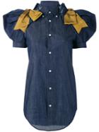 Button Down Shirt - Women - Cotton/polyester/spandex/elastane/viscose - 40, Blue, Cotton/polyester/spandex/elastane/viscose, Dsquared2