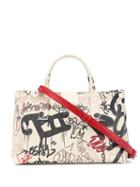 Zanellato Graffiti Print Tote Bag - Neutrals