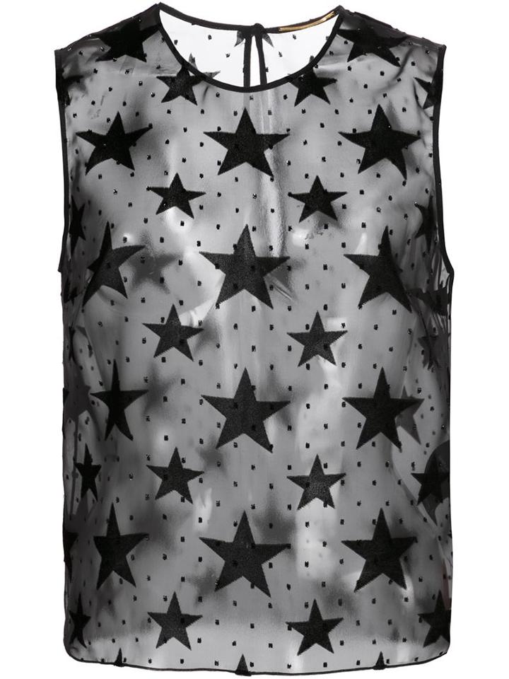 Saint Laurent Velvet Star Tank Top