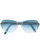 Yves Saint Laurent Vintage Printed Rectangular Frame Sunglasses, Women's, Green