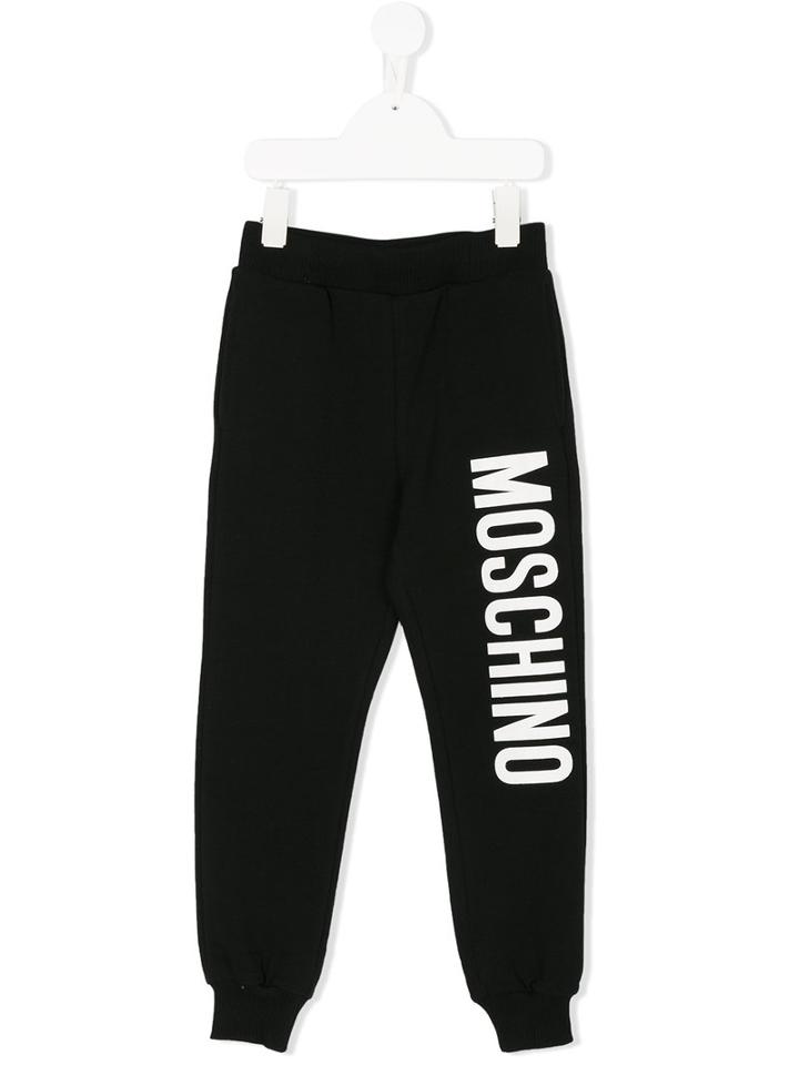 Moschino Kids - Logo Jogging Trousers - Kids - Cotton/spandex/elastane - 4 Yrs, Black
