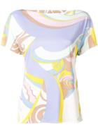 Emilio Pucci Hanami Print Short Sleeve Top - Purple