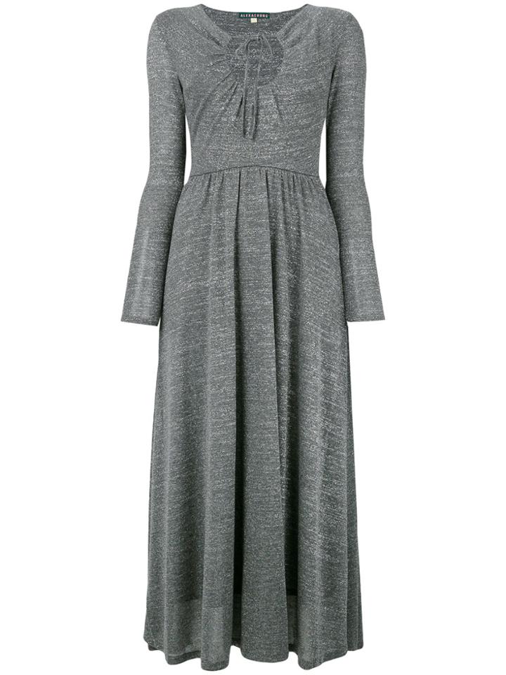 Alexa Chung Key-hole Flared Dress - Grey