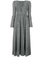Alexa Chung Key-hole Flared Dress - Grey