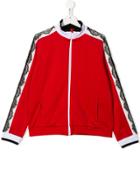 Pinko Kids Lace Panel Track Jacket - Red