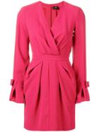 Elisabetta Franchi V-neck Wrap Dress - Pink & Purple