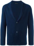 Z Zegna Shawl Lapel Fitted Cardigan - Blue