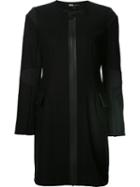 Y-3 Contrast Trim Coat, Women's, Size: Small, Black, Wool/polyimide