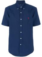Polo Ralph Lauren Logo Embroidered Oxford Shirt - Blue