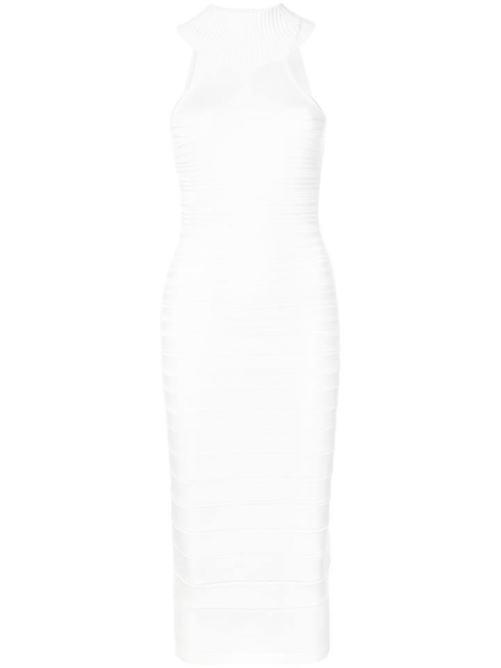 Cushnie Et Ochs Ribbed Detail Fitted Dress - White