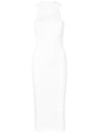 Cushnie Et Ochs Ribbed Detail Fitted Dress - White