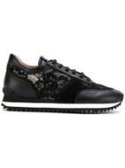 Le Silla Lace Embellished Sneakers - Black