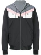 Fendi Logo Patch Hooded Jacket - Black