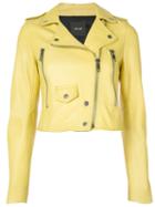 Lth Jkt Mai Cropped Jacket - Yellow