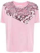 Mm6 Maison Margiela Sequin T-shirt - Pink