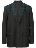 Taakk Tartan Pinstriped Blazer - Green