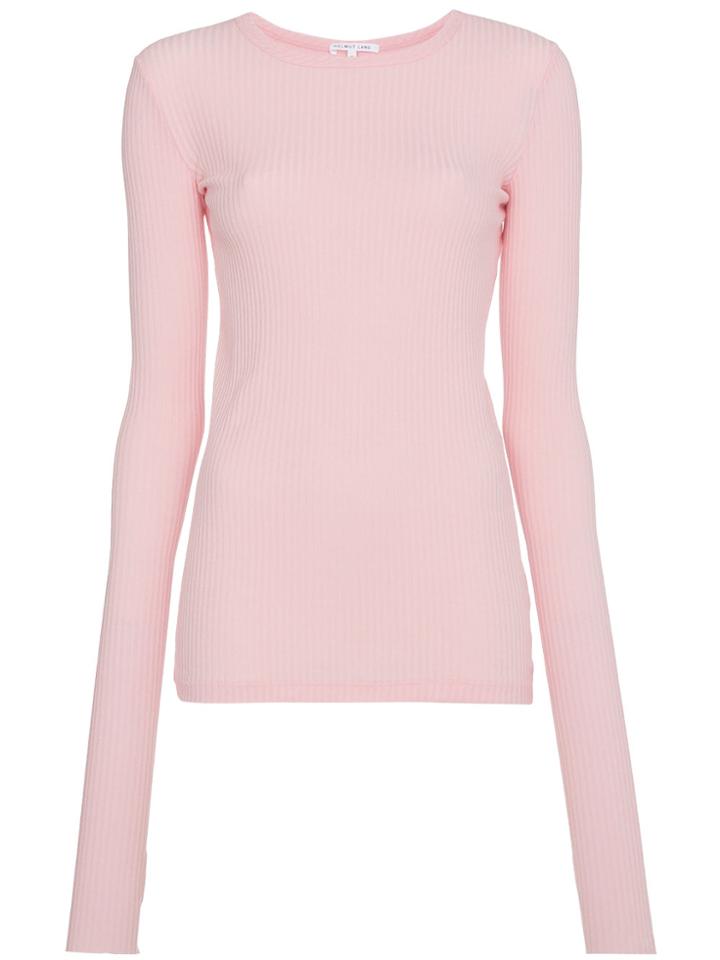 Helmut Lang Ribbed Top With Thumb Holes - Pink & Purple