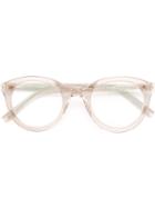 Saint Laurent Round Frame Glasses, Nude/neutrals, Acetate