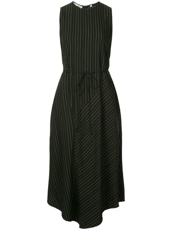 Vince Pinstripe Midi Dress - Black