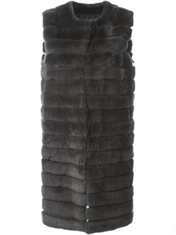 Meteo By Yves Salomon Sleeveless Fur Coat