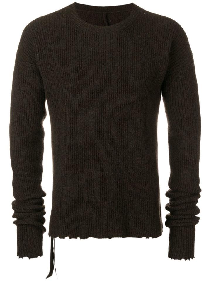 Unravel Project Distressed Loose Sweater - Brown