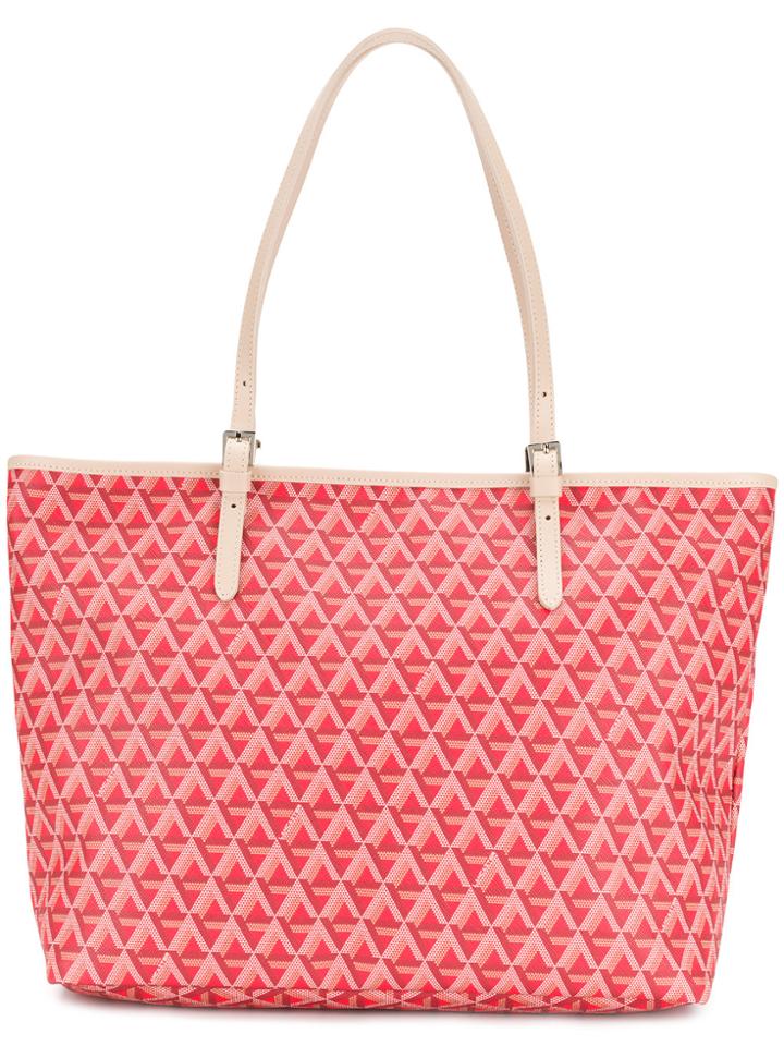 Lancaster Geometric Pattern Tote - Red